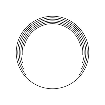 circle frame with line style ellement illustration