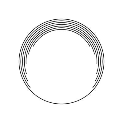 circle frame with line style ellement illustration