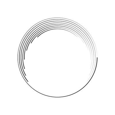 circle frame with line style ellement illustration