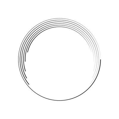 circle frame with line style ellement illustration