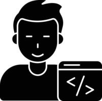 developer  glyph icons design style vector