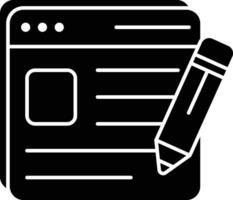 writing blog  glyph icons design style vector