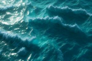 blue sea water texture. AI generated photo