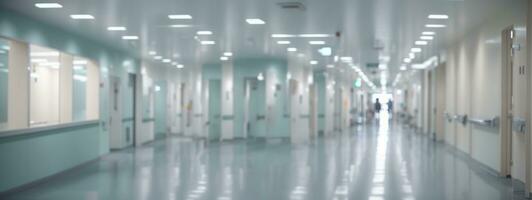 blur image background of corridor in hospital or clinic image. AI generated photo