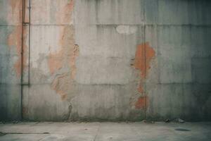 Wide concrete background wall texture for composing. AI generated photo