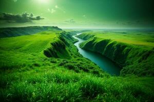 verde planeta - tierra. ai generado foto