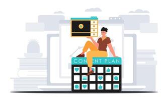 Content marketing strategy for small business vector