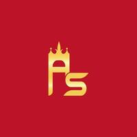 A S crown monogram logo.S A logo.Crown logo photo
