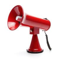 Megaphone on white background. photo