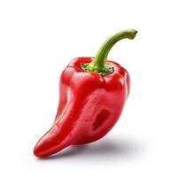 Red pepper on white background. photo