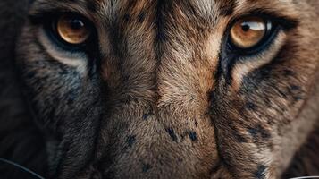 Lion Portrait Close up. photo