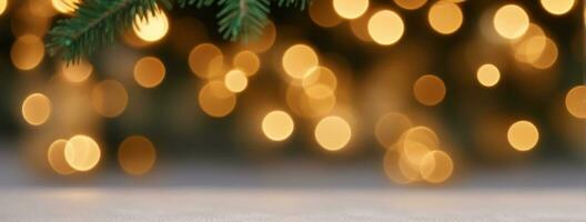 Christmas Bokeh Background. AI generated photo