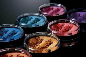 Vibrant Eyeshadow cosmetics powder. Generate AI photo