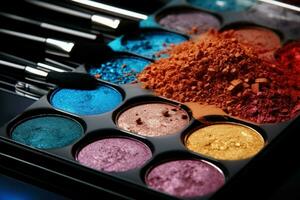 Matte Eyeshadow cosmetics powder. Generate AI photo