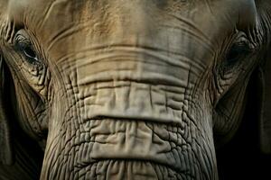 exótico vistoso elefante cabeza de cerca. generar ai foto