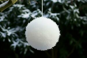 festivo vacío bola de nieve decoración. generar ai foto