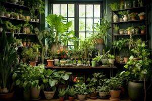 frondoso diferente plantas de interior generar ai foto