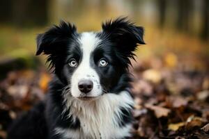 Intelligent Cute border collie. Generate Ai photo