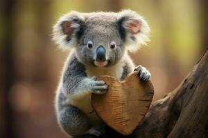 encantador linda amor coala. generar ai foto