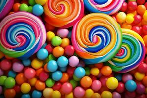 Colorful candy background. Generate Ai photo