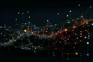 Flow data network. Generate AI photo