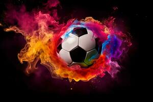 Soccer smoke ball. Generate Ai photo