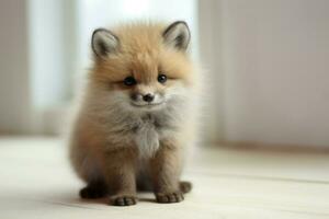 Plush Cute small furry. Generate Ai photo