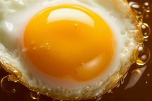 Nutritious Closeup fresh egg. Generate Ai photo