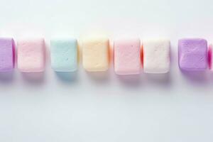 Sugary Colorful marshmallow. Generate Ai photo