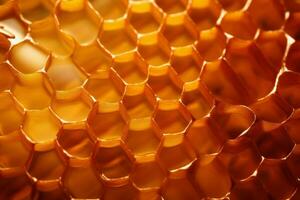 Golden Honeycomb honey bee. Generate Ai photo