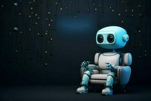 Interactive Chatbot robot banner. Generate Ai photo