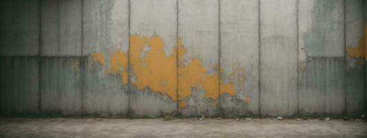 Wide concrete background wall texture for composing. AI generated photo