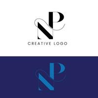 NP initial letter logo vector