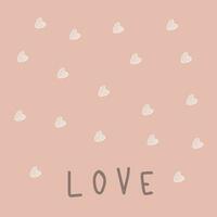 February 14 postcard, love you card, vector, lettering, soft vector