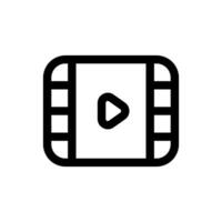 Video icon in trendy flat style isolated on white background. Video silhouette symbol for your website design, logo, app, UI. Vector illustration, EPS10.