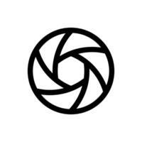 Aperture icon in trendy flat style isolated on white background. Aperture silhouette symbol for your website design, logo, app, UI. Vector illustration, EPS10.