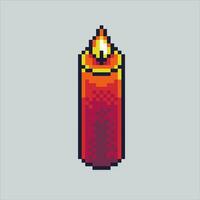 Pixel art illustration Candle. Pixelated Candle. Candle Light icon pixelated for the pixel art game and icon for website and video game. old school retro. vector