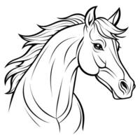 Horse coloring page vector