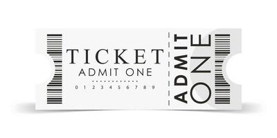 Ticket sample. Ticket design template. . vector