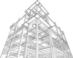 3D illustration of industrial building vector