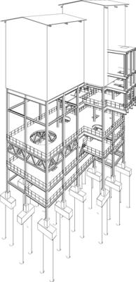 3D illustration of industrial building