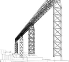 3d ilustración de edificio estructura vector