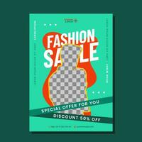Fashion sale poster template design vector