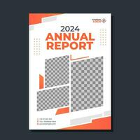 Annual report cover template design vector