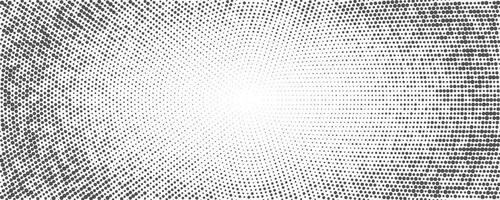 Dotted background. Abstract halftone concentric pattern. Gradient mosaic radial texture. Vector