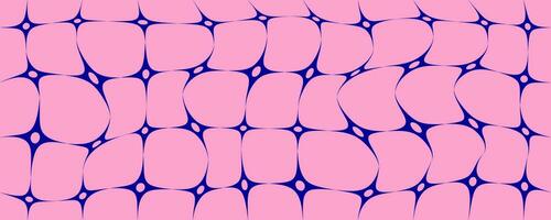 Y2k retro background. Cute checkerboard pattern. Psychedelic groovy wavy design. Funky 70s aesthetic wavy wallpaper. vector