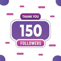 Thank you subscribers or followers. web social media modern post design vector