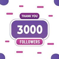 Thank you subscribers or followers. web social media modern post design vector