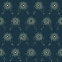 Seamless astrology pattern with hands and shooting star vector
