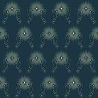 Seamless astrology pattern with hands and shooting star vector